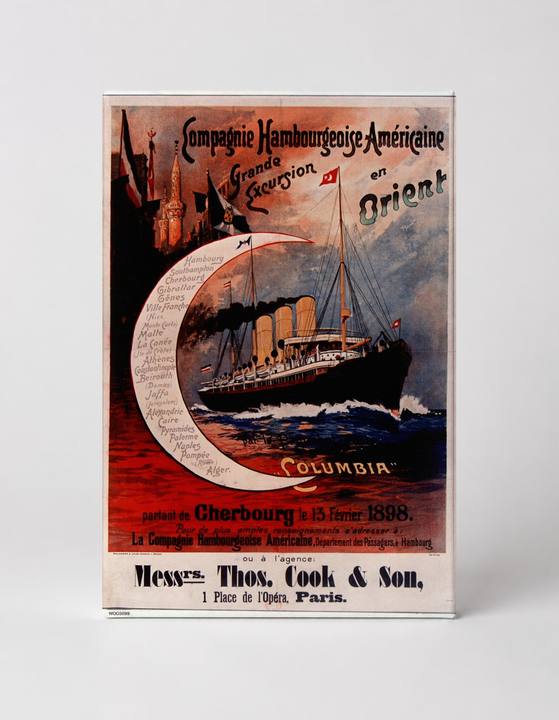 Columbia Ship Orient Excursion 1898 – Vintage Travel Poster Wall Art