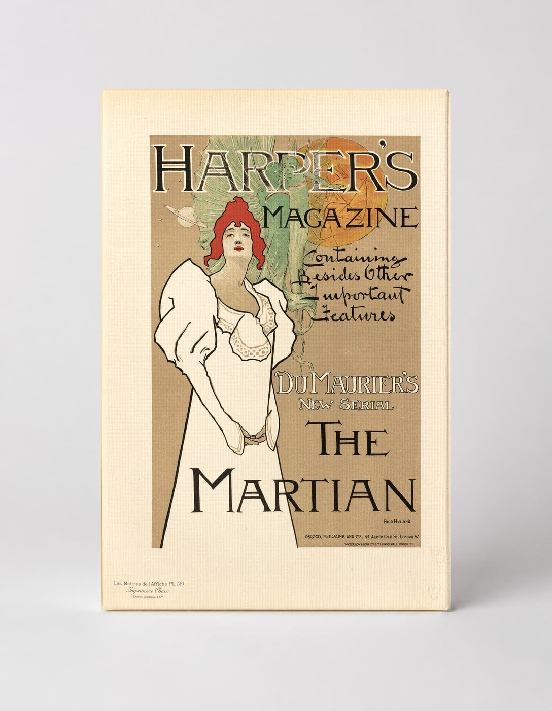 Harper's Magazine The Martian 1897 - Victorian Advertising Vintage Poster Wall Art