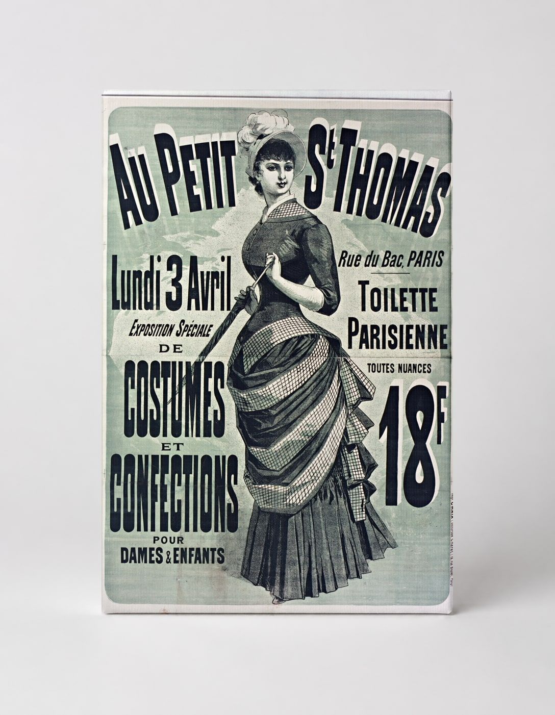 Au Petit St Thomas 1880s Paris Fashion - Belle Époque Vintage Poster Wall Art