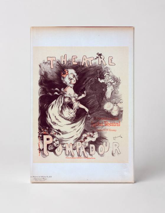 Theatre Pompadour 1890s Belle Époque Vintage French Poster Canvas Wall Art