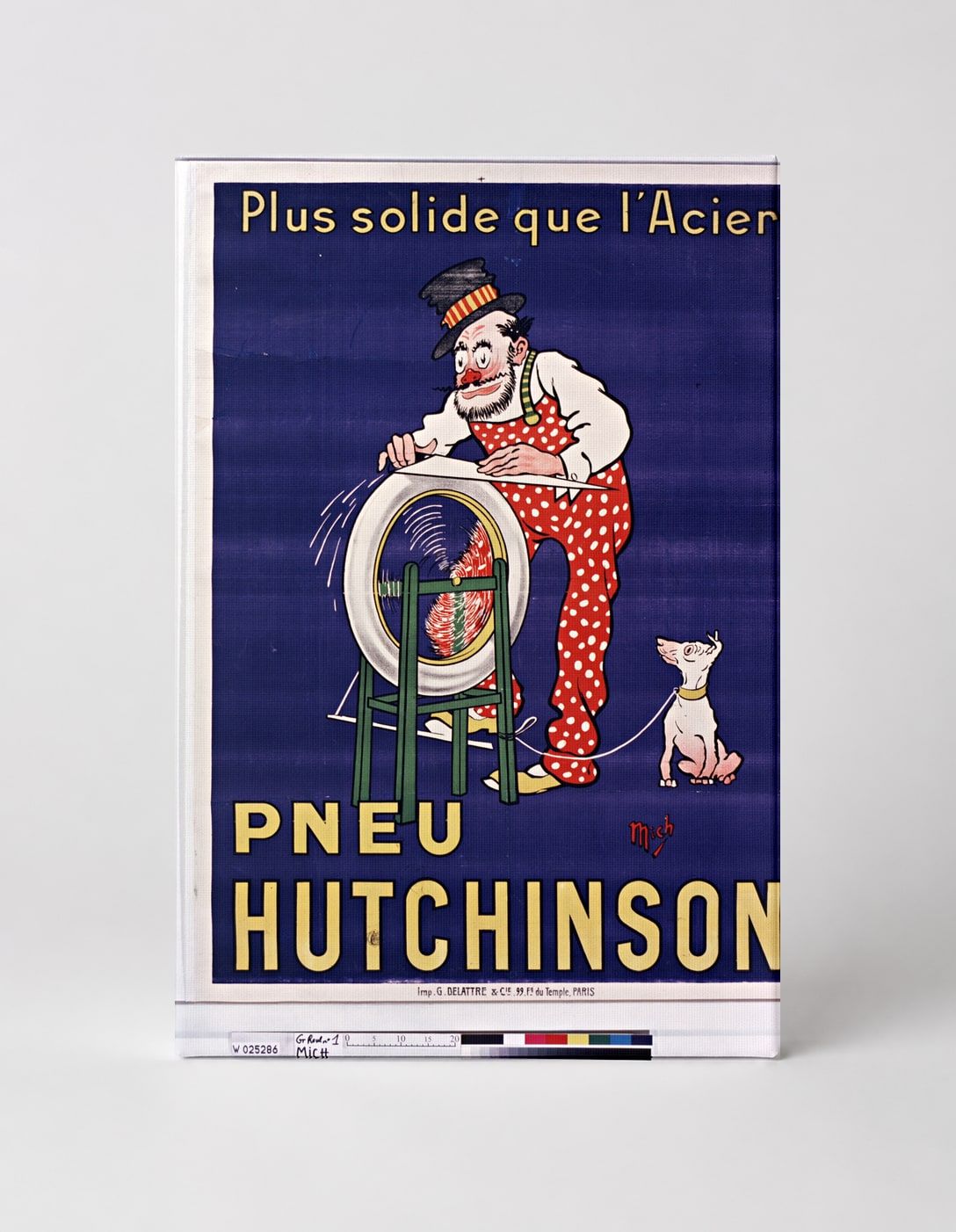 Pneu Hutchinson Vintage French Tire Advertising Poster Canvas Wall Art