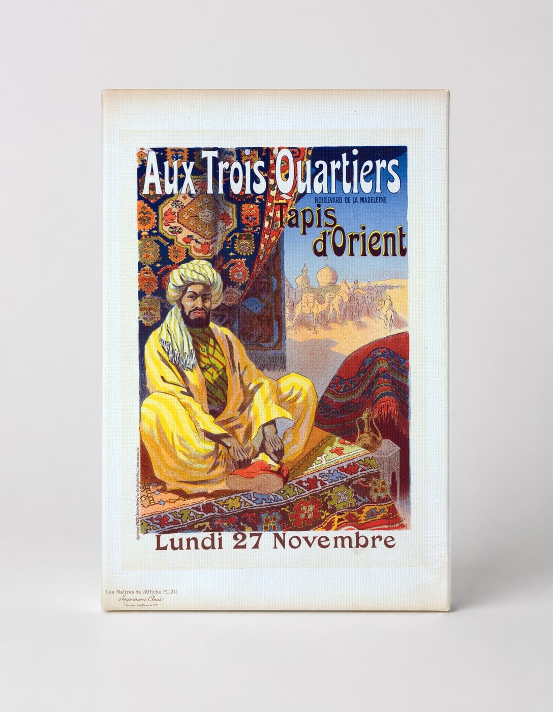 Aux Trois Quartiers Tapis d'Orient 1897 - Belle Époque Vintage Poster Wall Art