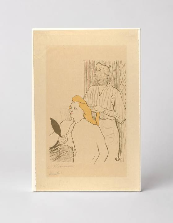 La Coiffure 1890s Belle Epoque Hairdressing Scene Vintage Poster Wall Art