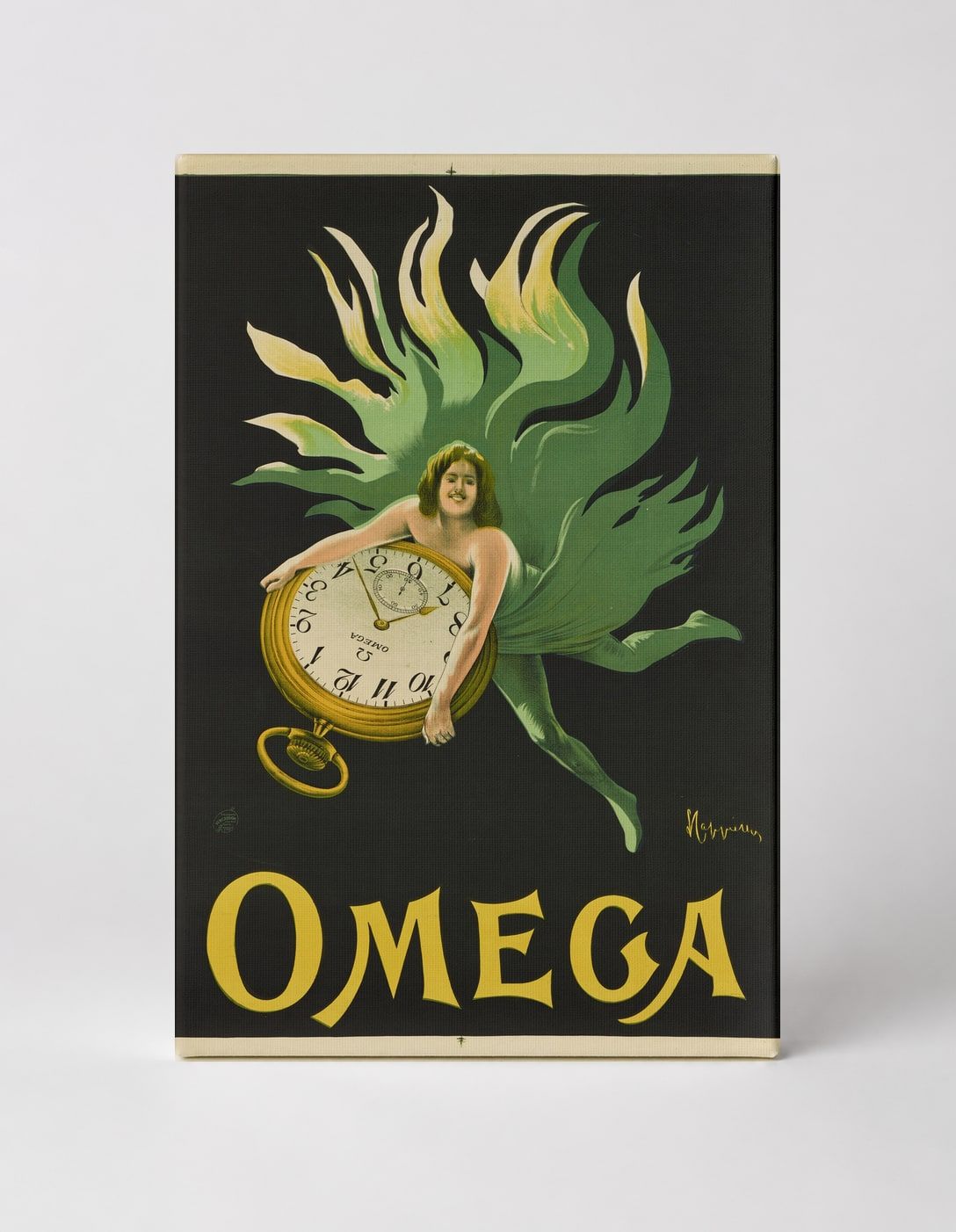 Omega Watches Vintage Poster 1900s - Belle Époque Canvas Wall Art