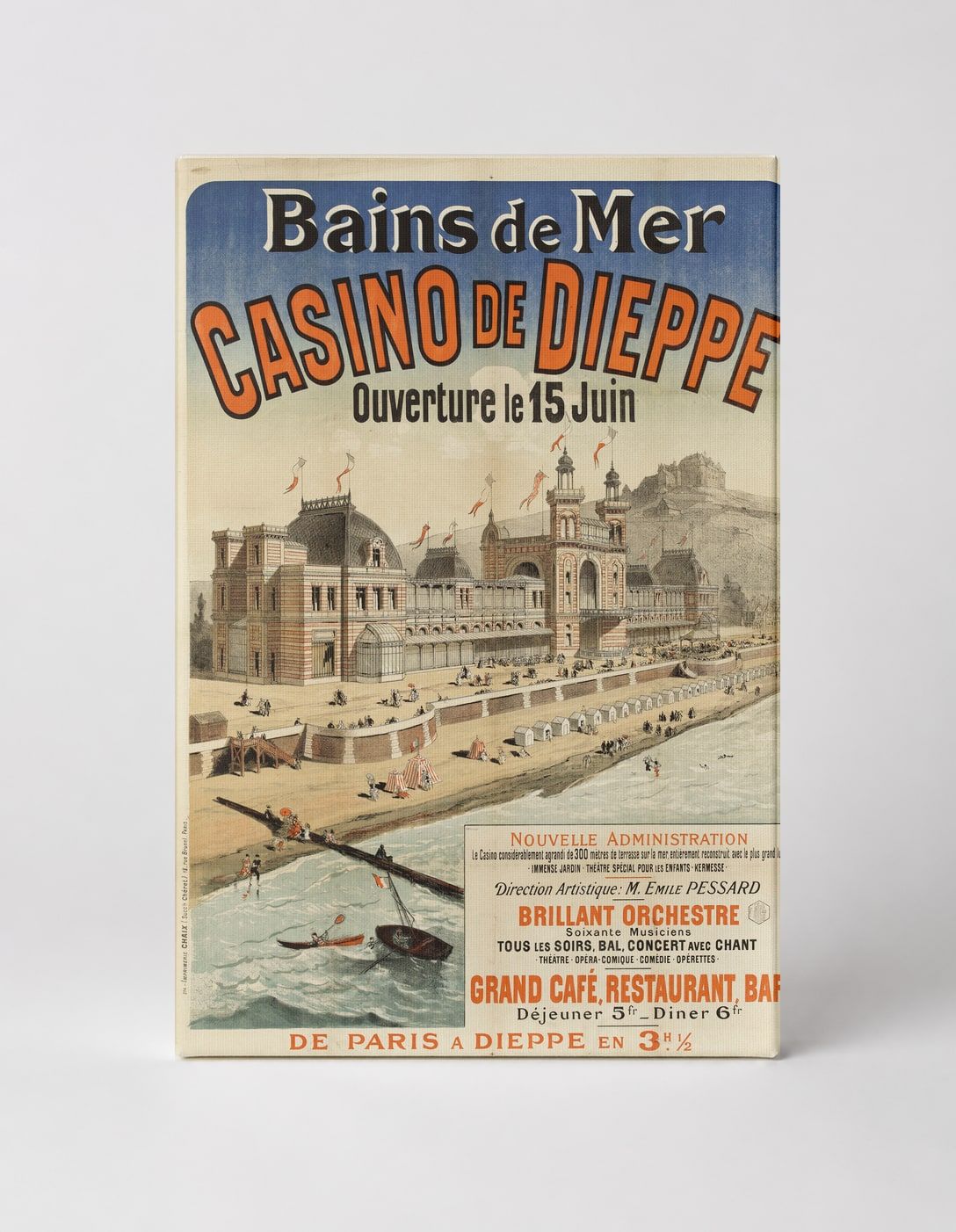 Casino de Dieppe 1894 - Belle Époque French Travel Vintage Poster Wall Art