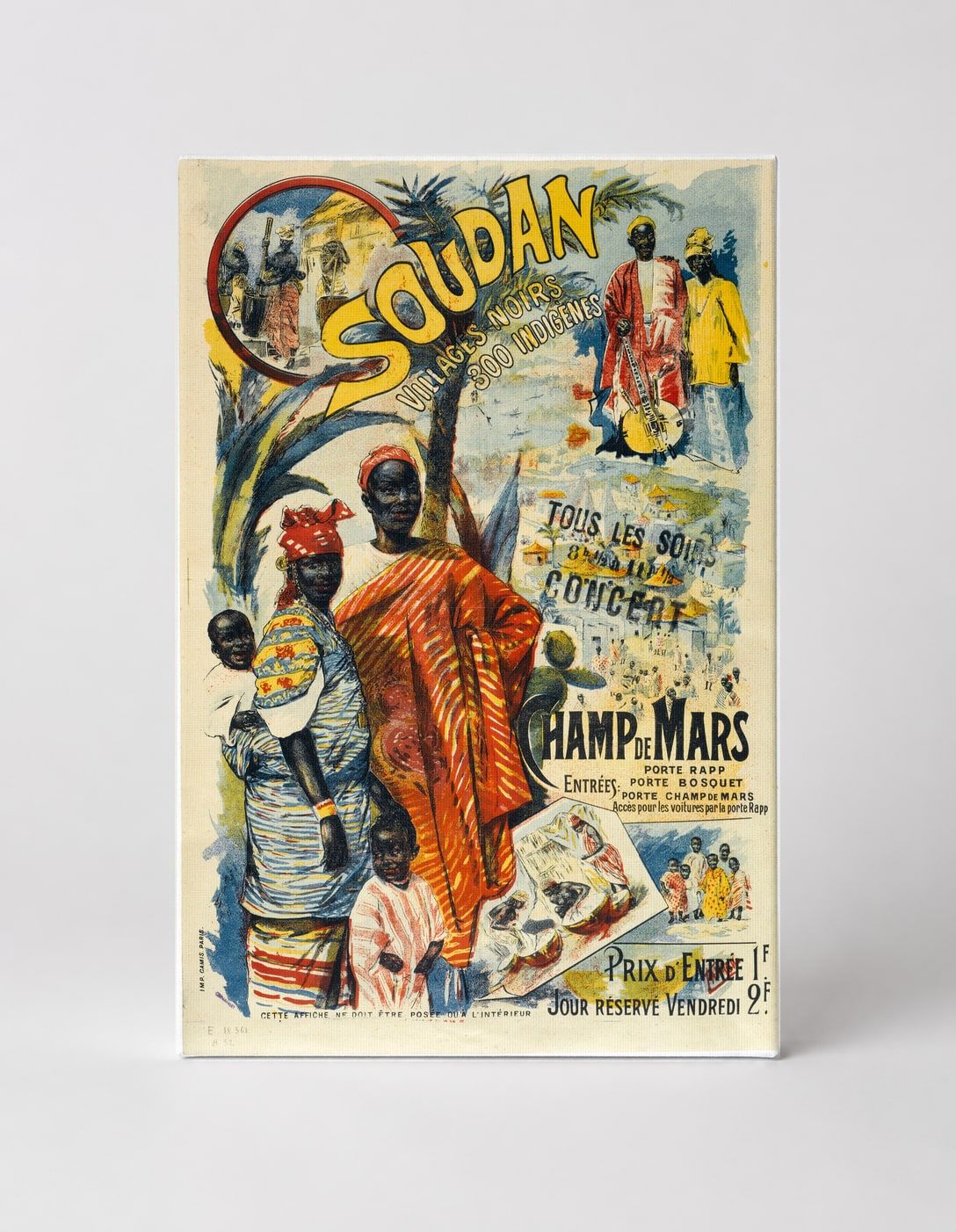Soudan Villages Noirs 1895 - Belle Époque Vintage Poster Wall Art