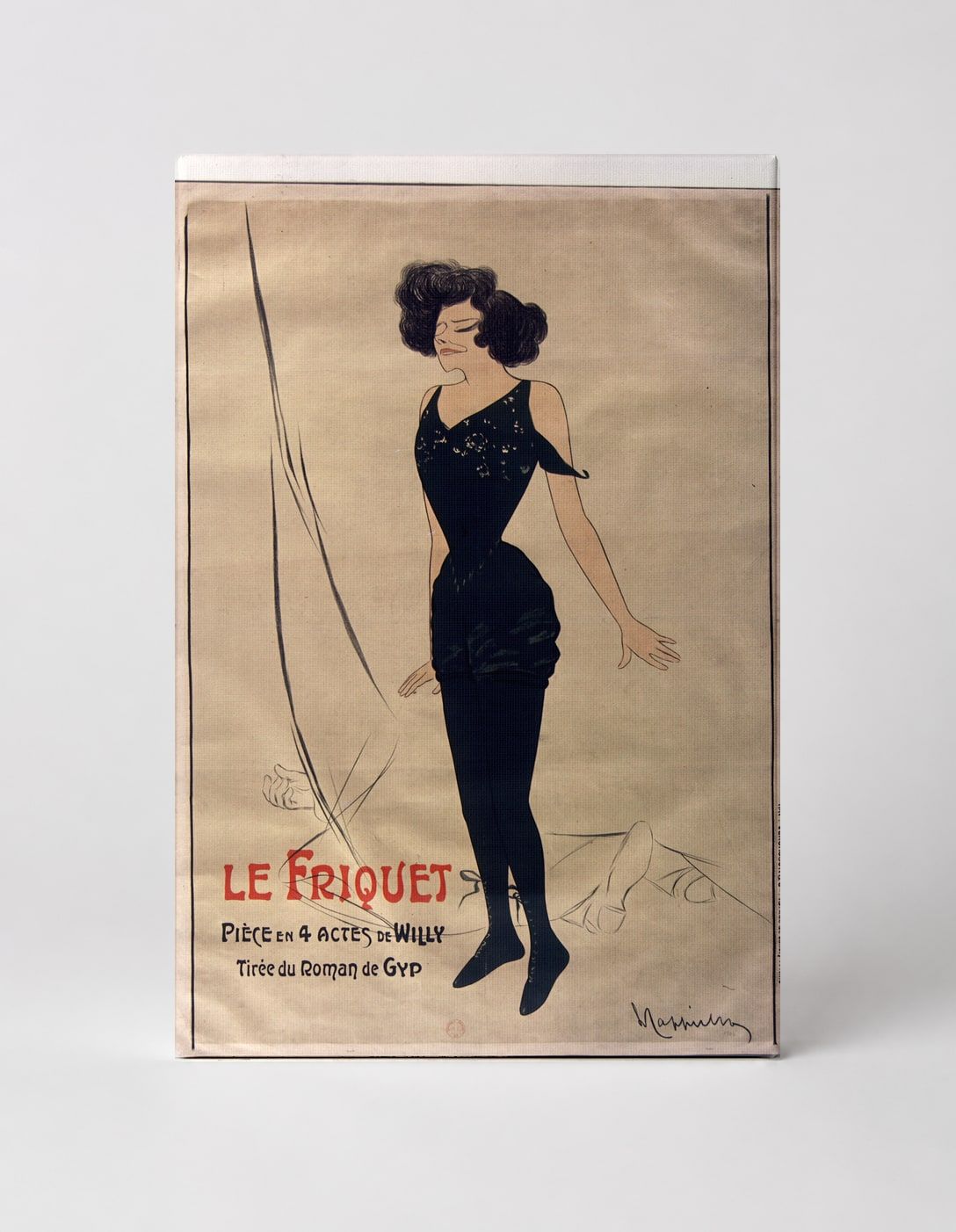 Le Friquet 1904 - Belle Époque Theatre Vintage Poster Canvas Wall Art