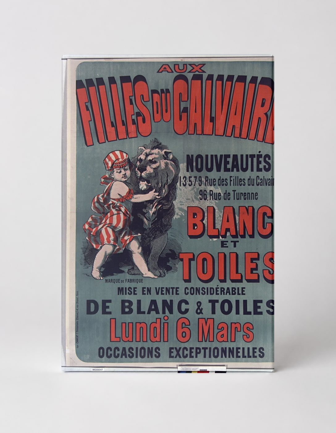 Aux Filles du Calvaire 1890s French Retail Vintage Poster Wall Art