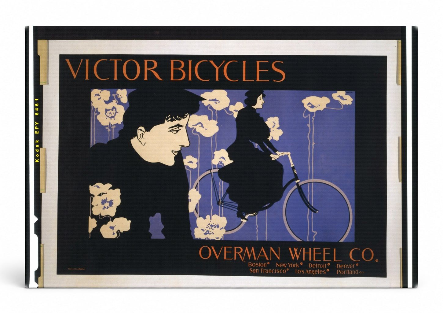 Victor Bicycles Overman Wheel Co. 1896 - Vintage Advertising Poster Wall Art