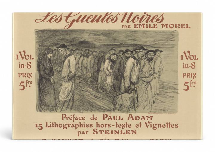 Les Gueules Noires 1905 - French Literary Vintage Poster Canvas Wall Art
