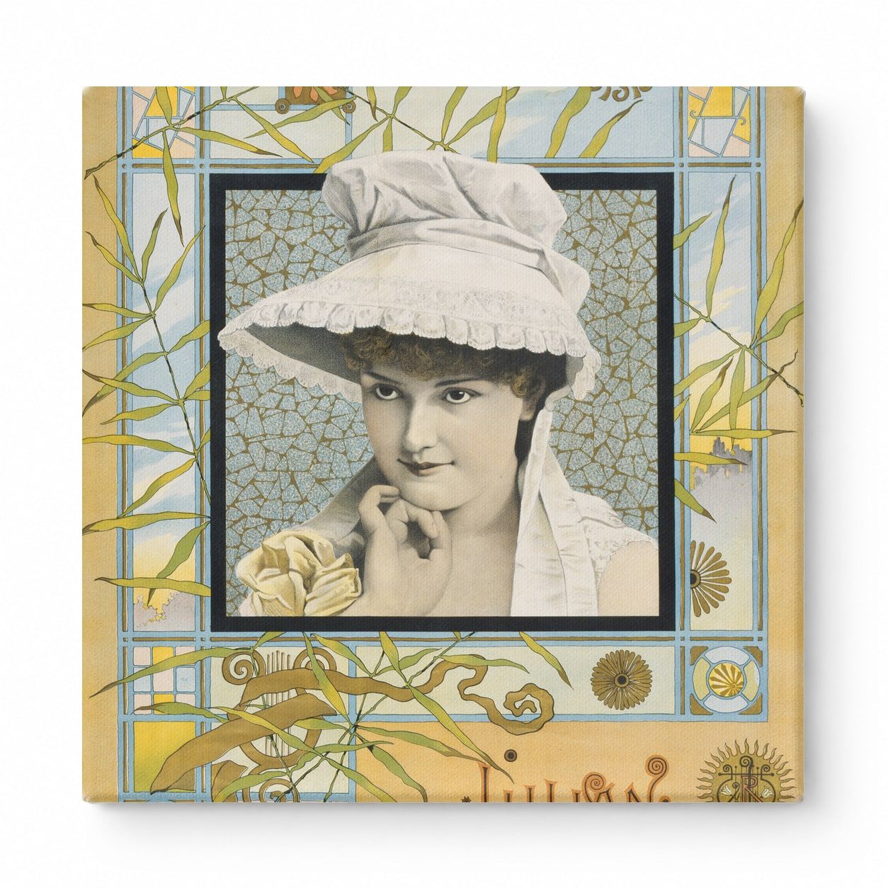 Lillian Russell Vintage Portrait Poster - Art Nouveau Canvas Wall Art