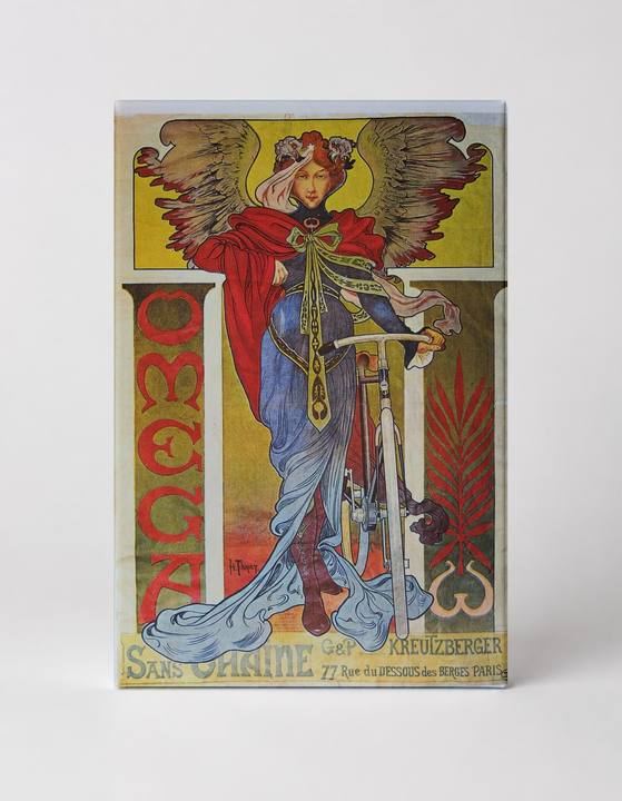 Omega Sans Chaine Bicycle 1900 - Art Nouveau Vintage Poster Wall Art