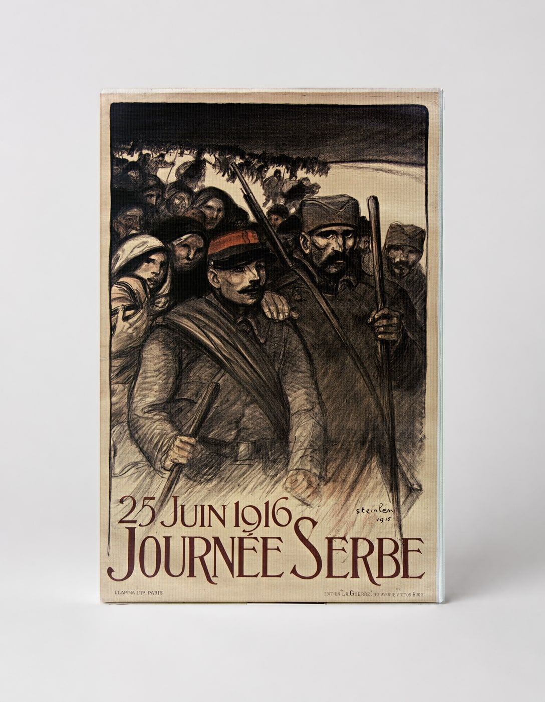Journée Serbe 1916 - WWI French Lithograph Vintage Poster Wall Art