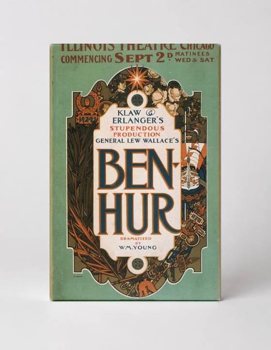 Ben-Hur 1899 Illinois Theatre Chicago - Vintage Theatre Poster Canvas Wall Art