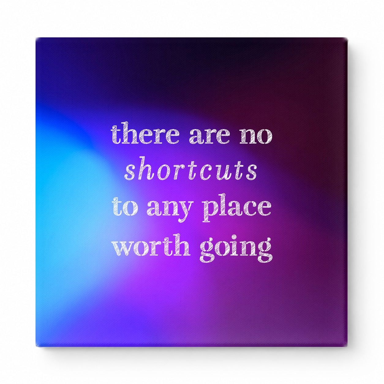 There Are No Shortcuts to Any Place Worth Going — Distressed Chalkboard