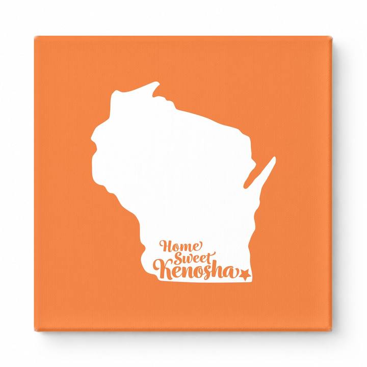 Home Sweet Kenosha — Wisconsin State Silhouette