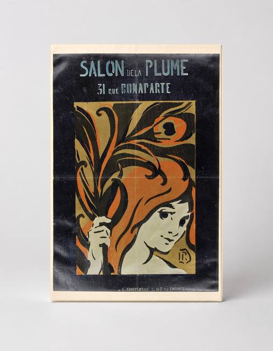 Salon de la Plume 1895 - Art Nouveau Vintage Poster Wall Art