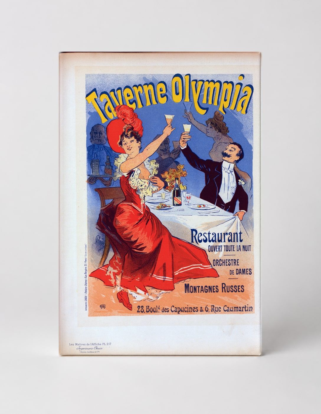 Taverne Olympia 1899 - Belle Époque French Restaurant Vintage Poster Wall Art