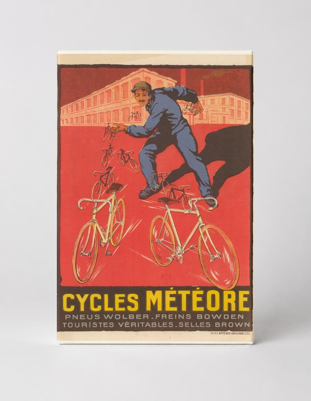 Cycles Météore Vintage French Bicycle Poster Canvas Wall Art