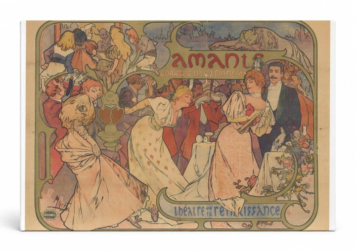 Amani Théâtre de la Renaissance 1890s - Art Nouveau Vintage Poster Wall Art