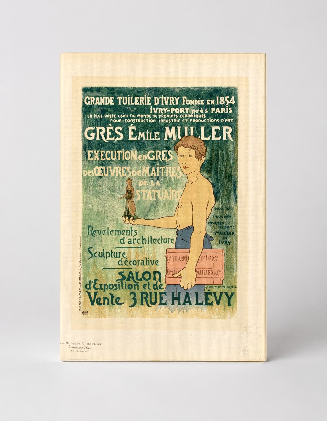 Grès Emile Muller 1890s French Ceramics Salon - Vintage Lithograph Poster Wall Art