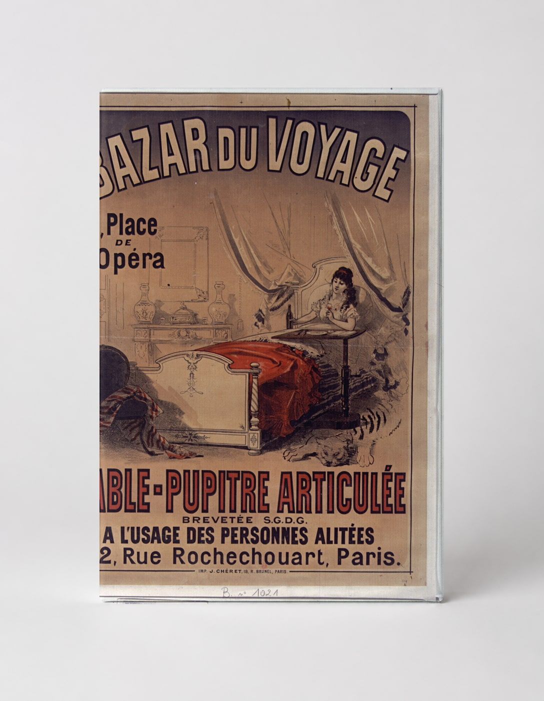 Bazar du Voyage 1890s Table-Pupitre Articulée - Belle Époque Vintage Poster Wall Art