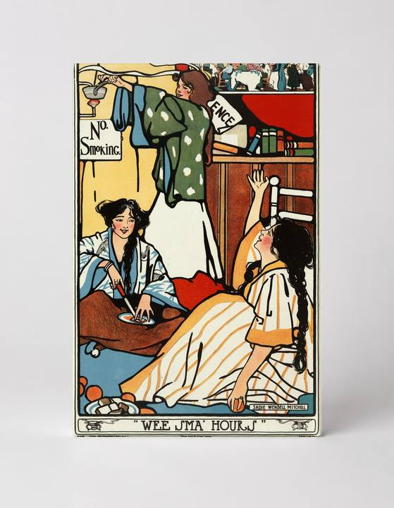 Wee Sma' Hours 1900s - Edwardian Vintage Lithograph Poster Canvas Wall Art