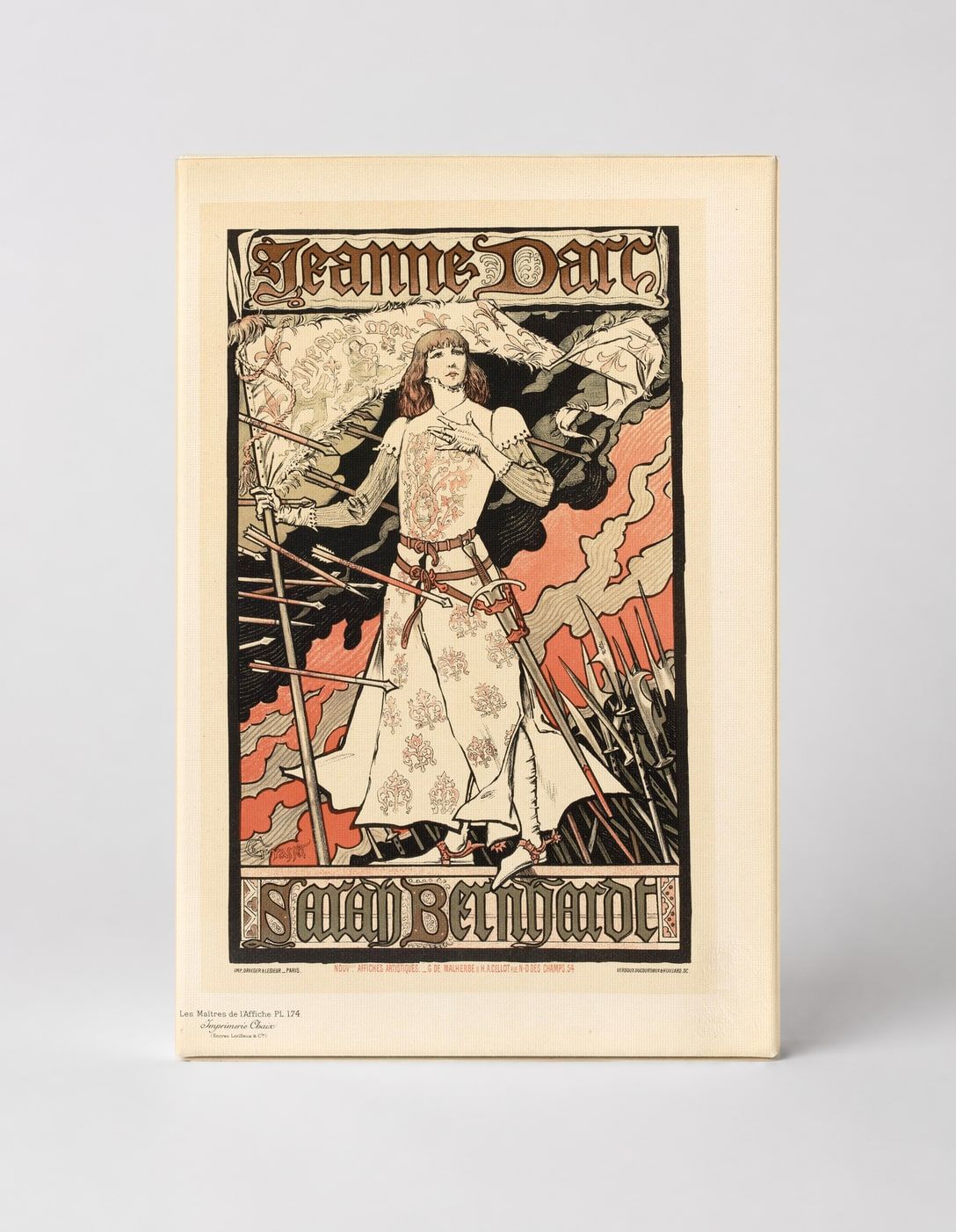 Jeanne Darc Sarah Bernhardt 1890s - Art Nouveau Vintage Poster Wall Art
