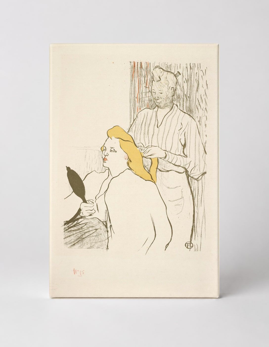 The Hairdresser 1890s - Belle Époque Vintage Lithograph Canvas Wall Art