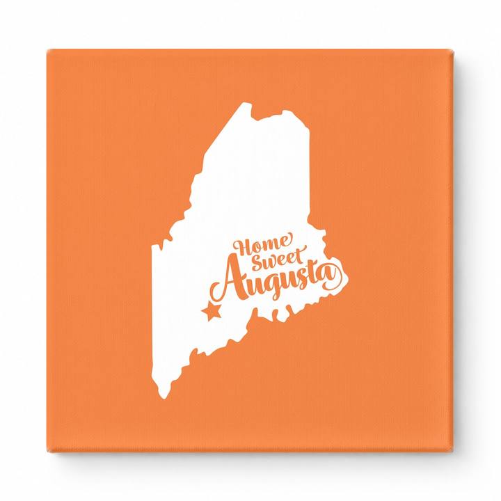 Home Sweet Augusta — Maine State Silhouette