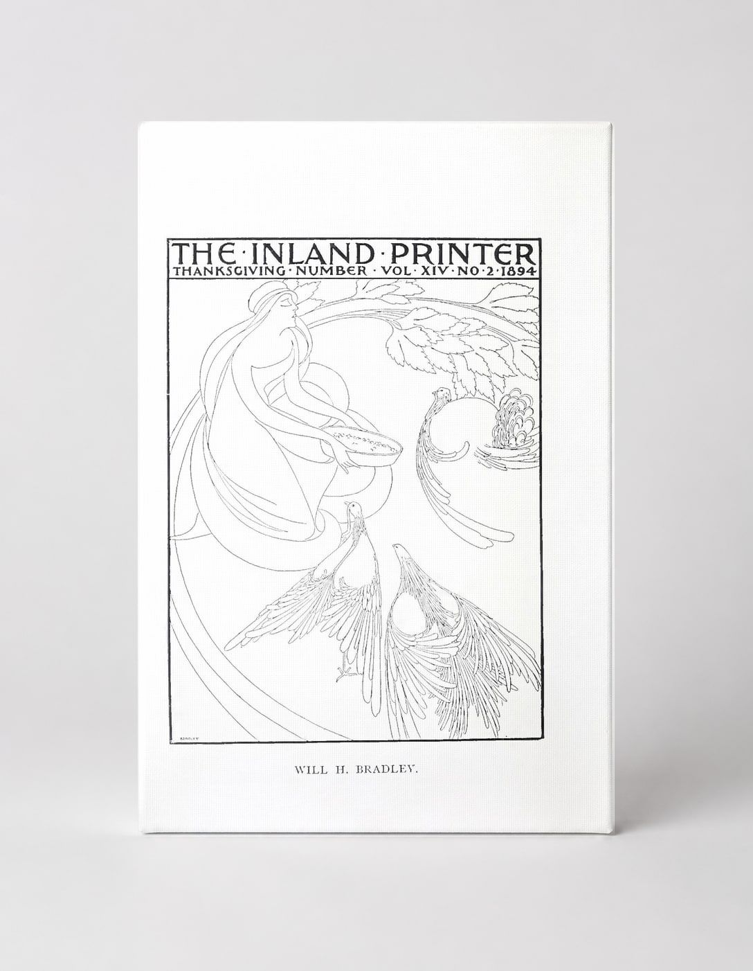 The Inland Printer Thanksgiving 1894 - Art Nouveau Vintage Poster Wall Art