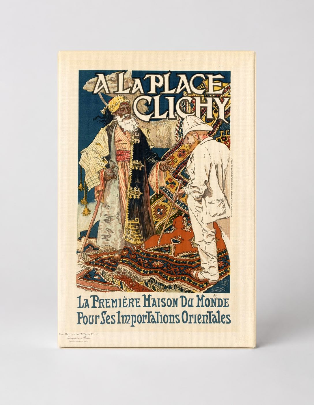 A La Place Clichy 1900 - Orientalist Belle Époque Vintage Poster Wall Art