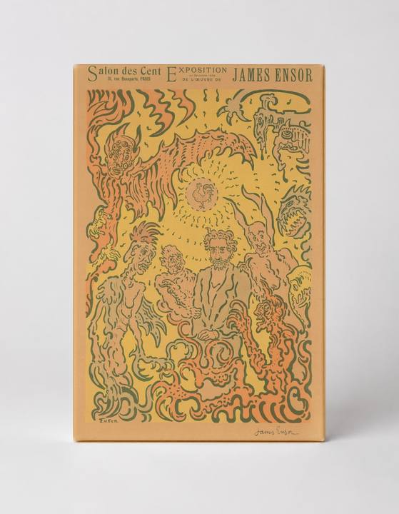 Salon des Cent James Ensor 1898 - Symbolist Vintage Exhibition Poster Wall Art