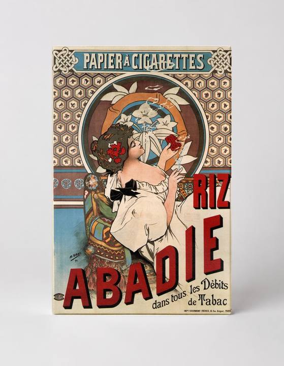 Abadie Cigarette Papers 1896 - Art Nouveau Vintage Poster Wall Art