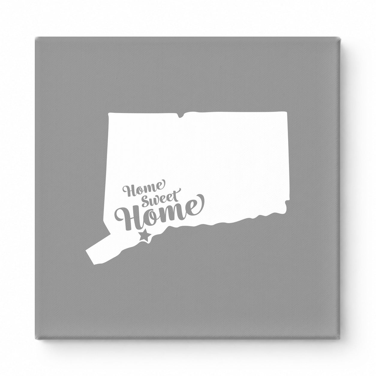 Home Sweet Waterbury — Connecticut State Silhouette