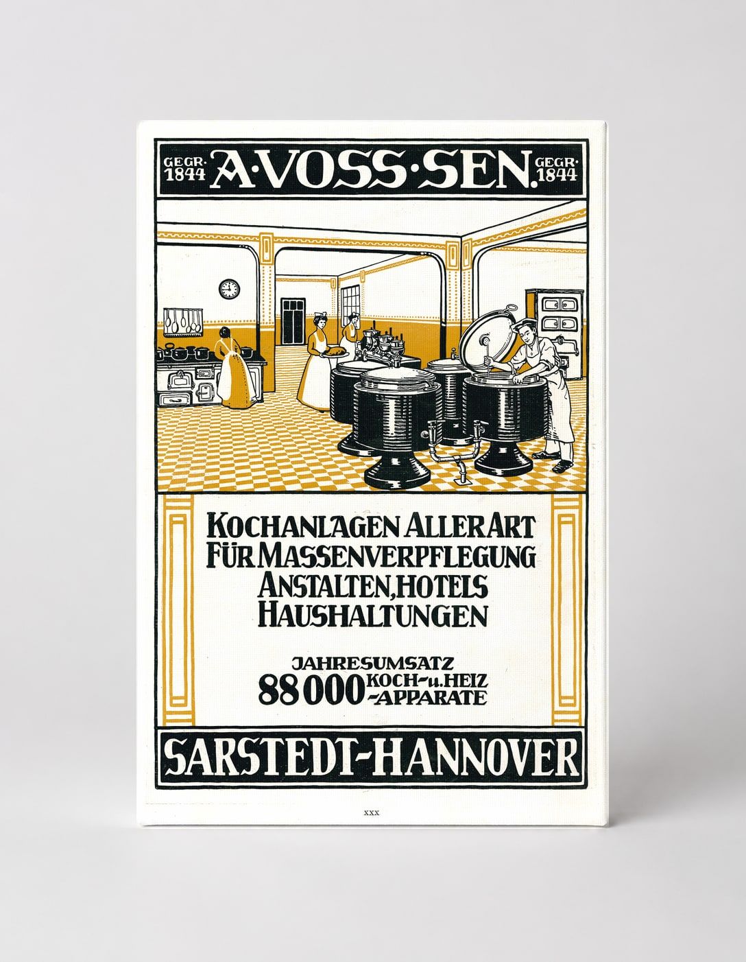 A. Voss Sen. Kochanlagen 1844 – German Industrial Vintage Poster Wall Art