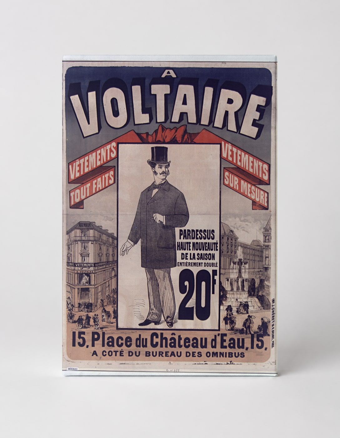 A Voltaire Vêtements 1890s French Fashion - Vintage Advertising Poster Wall Art