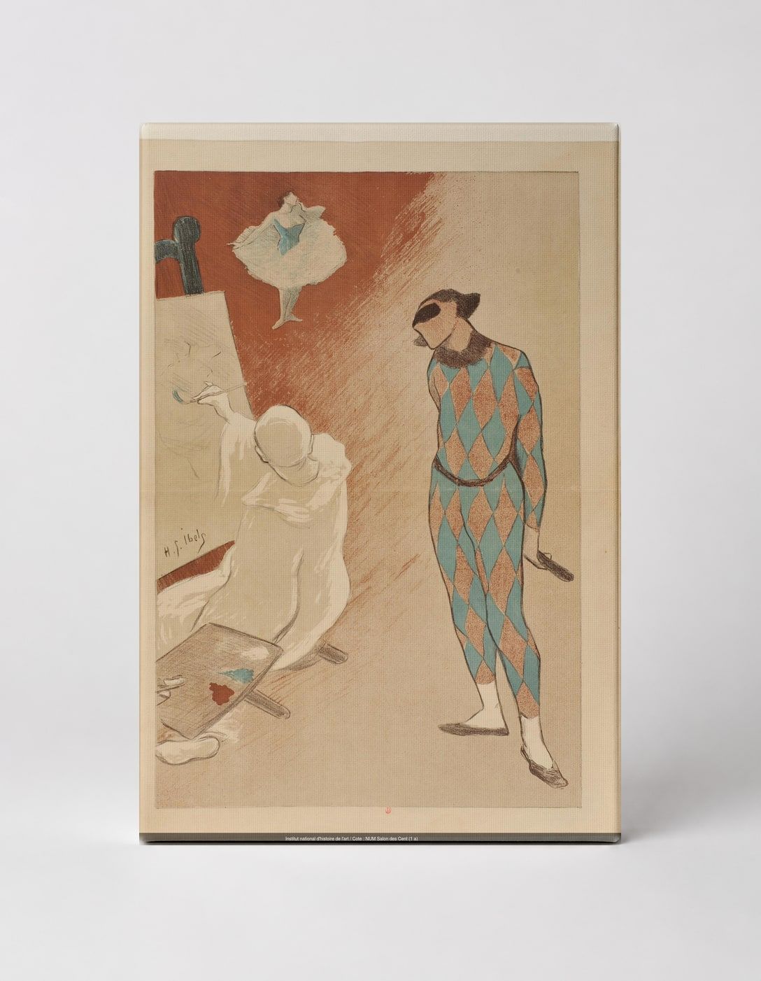 Harlequin and Pierrot Commedia dell'Arte - Vintage Belle Époque Poster Wall Art