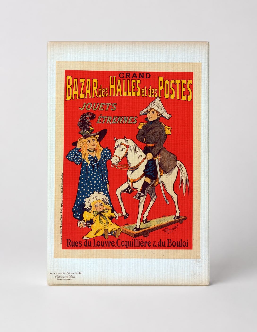 Grand Bazar des Halles et des Postes 1890s - Belle Époque Vintage Poster Wall Art