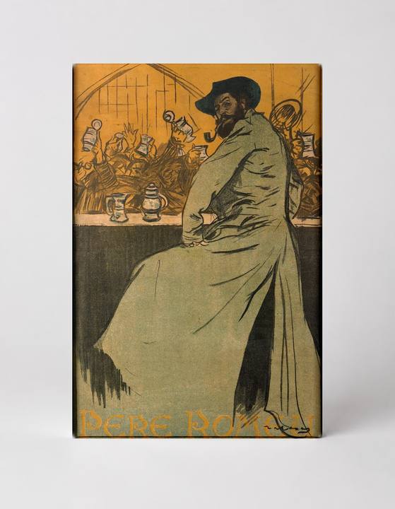 4 Gats Pere Rom 1897 - Catalan Cafe Vintage Poster Canvas Wall Art