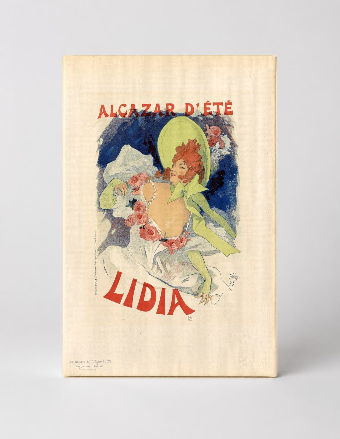 Alcazar d'Été Lidia 1893 - Belle Époque Vintage Poster Canvas Wall Art