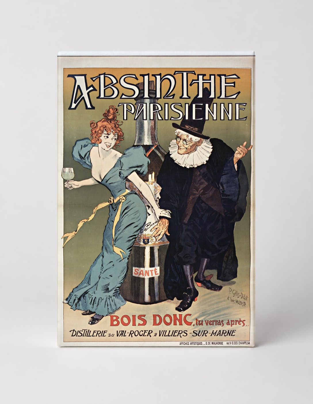 Absinthe Parisienne 1900s Belle Époque Vintage Poster Canvas Wall Art