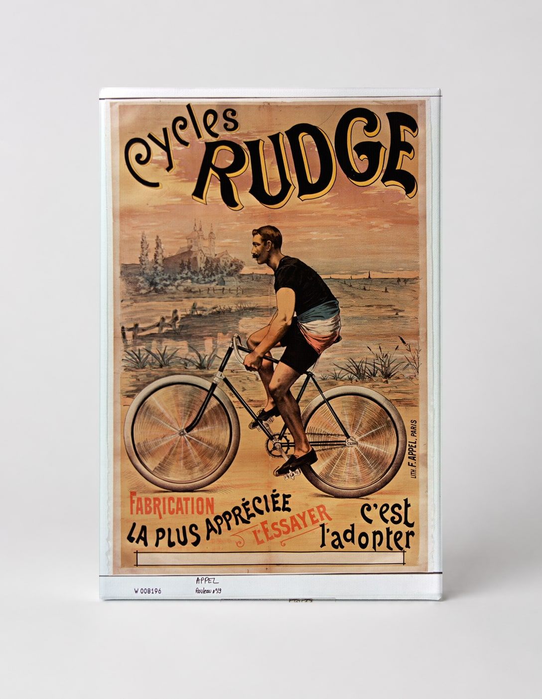 Cycles Rudge 1890s - Vintage French Bicycle Advertising Poster Canvas Wall Art