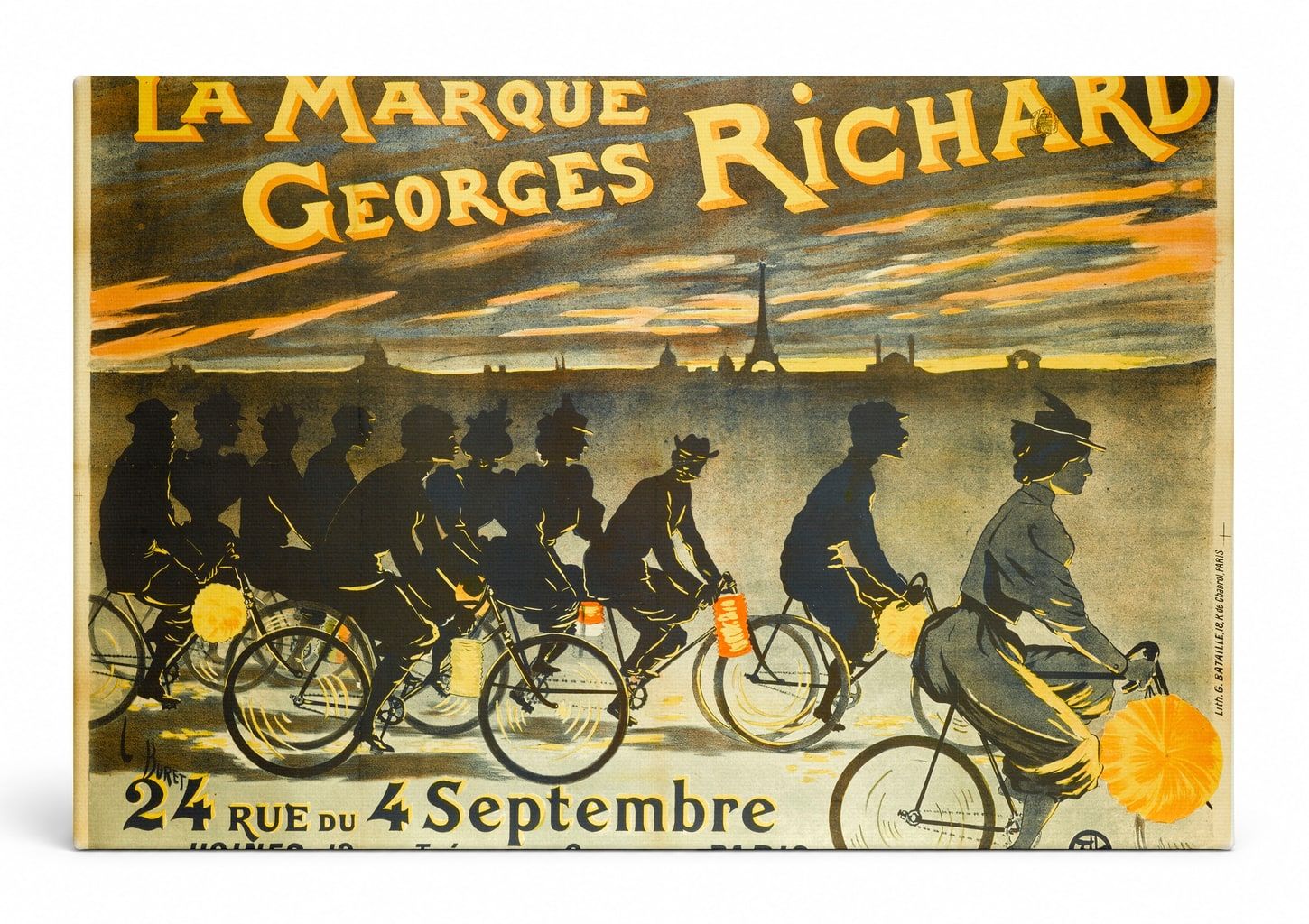 La Marque Georges Richard 1899 - Belle Époque Bicycle Vintage Poster Wall Art