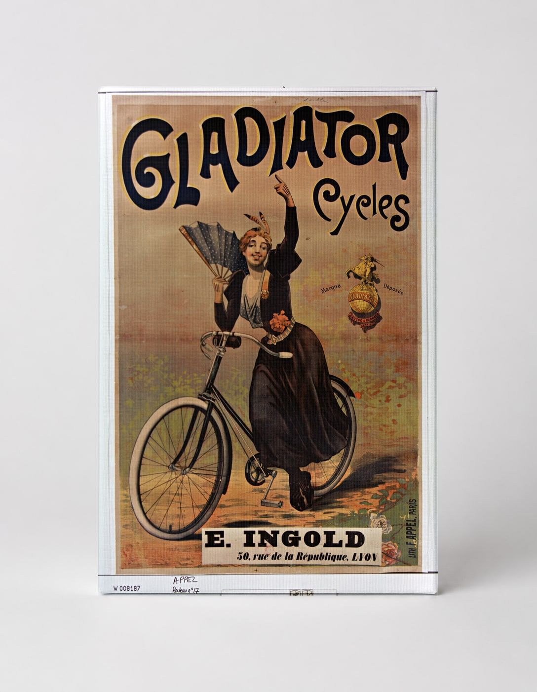 Gladiator Cycles 1890s Belle Époque Vintage Bicycle Poster Wall Art