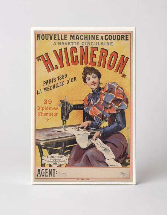 H. Vigneron Sewing Machine 1889 - Belle Époque Vintage Poster Wall Art