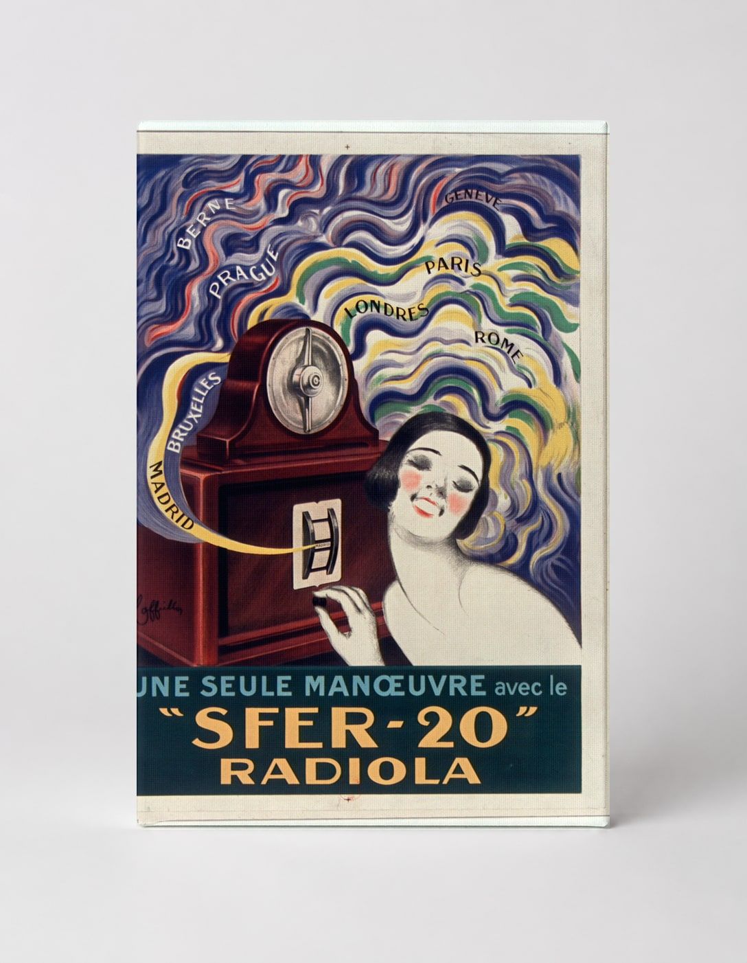 Sfer-20 Radiola Radio Poster 1920s - Art Deco Vintage Advertising Wall Art