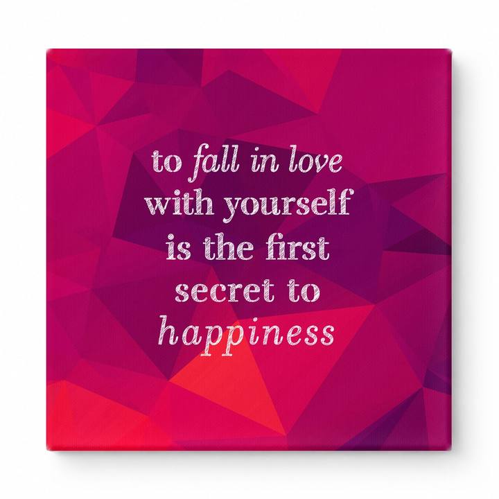 To Fall in Love with Yourself Is the First Secret to Happiness — Watercolor Wash