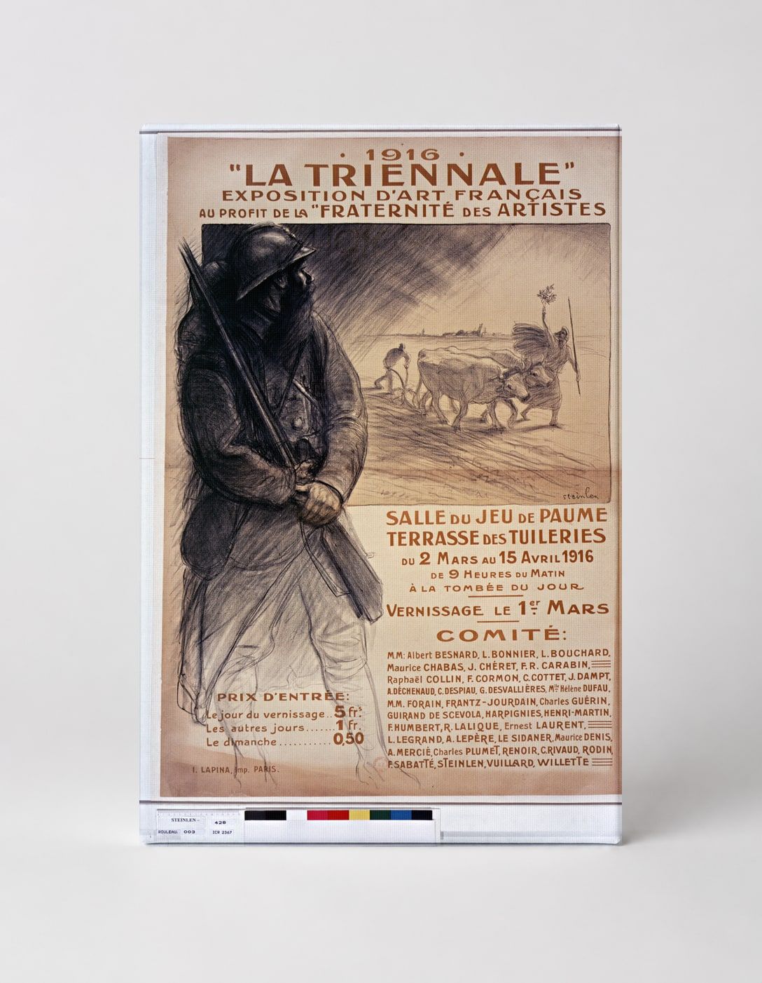 La Triennale 1916 French Art Exhibition - Vintage WWI Era Poster Wall Art