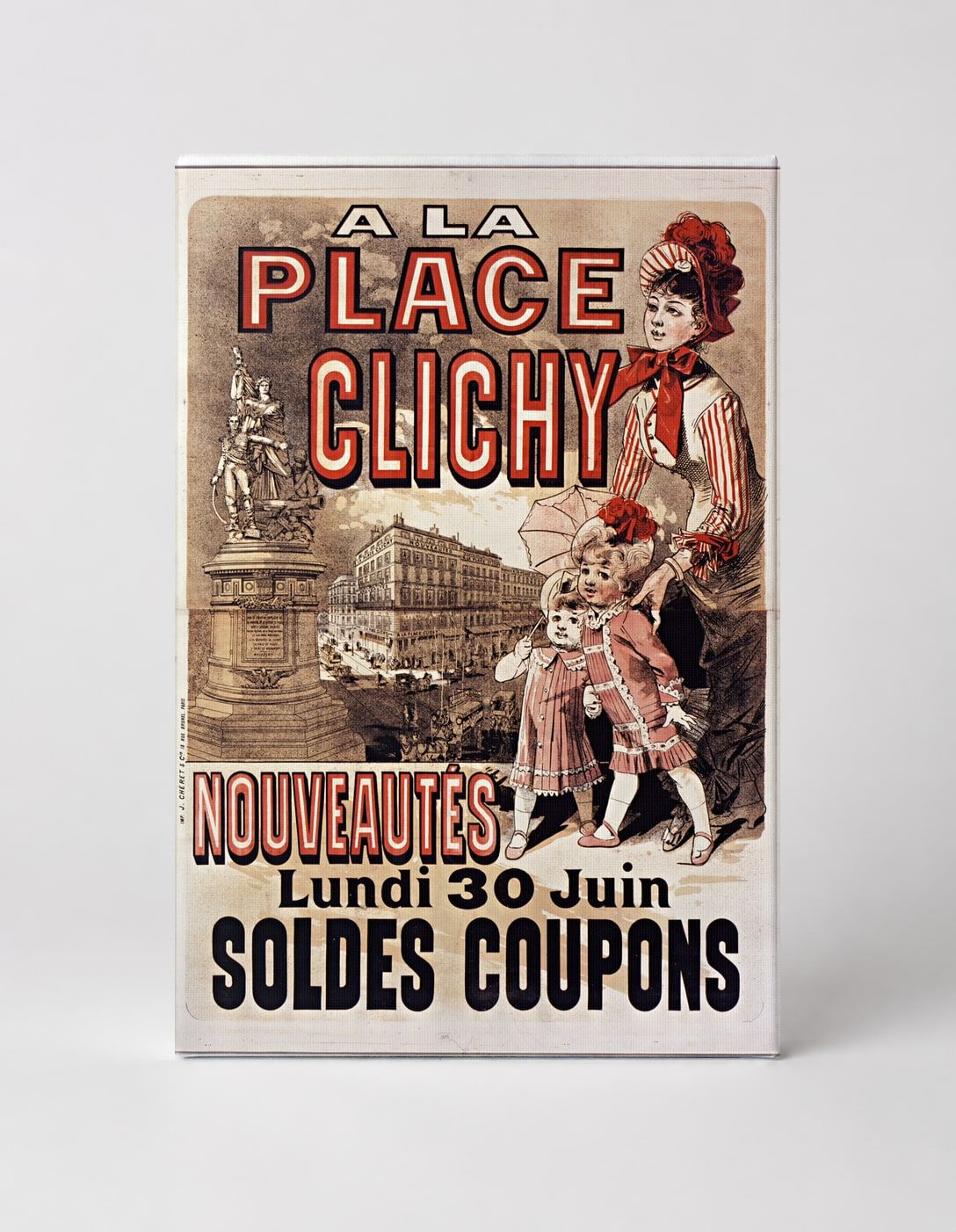 A La Place Clichy 1890s Nouveautés Sale - Belle Époque Vintage Poster Wall Art